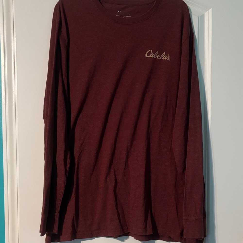 Cabela's Men's Burgundy Long Sleeve Tee